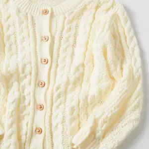 Girls' Cable Knit Cardigan